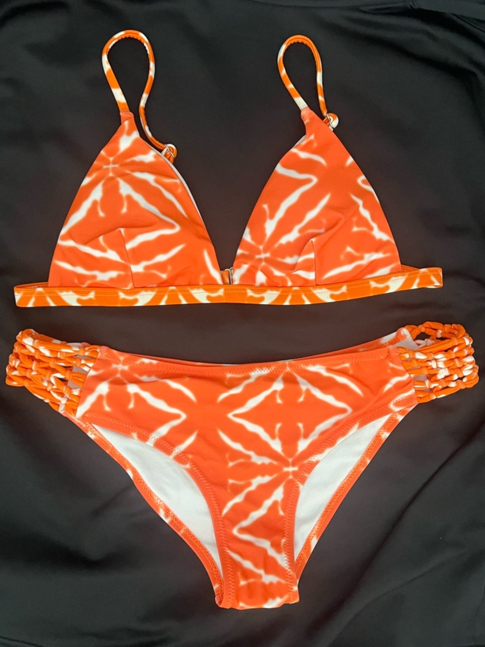 Orange Tie-Dye Cupshe Bikini Size Medium